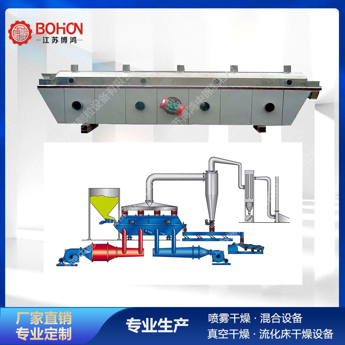 单氟磷酸钠专用振动流化床干燥机 卧式连续流化床干燥机 江苏博鸿干燥