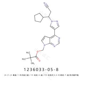 (4-(1-(2-氰基-1-环戊基乙基)-1H-吡唑-4-基)-7H-吡咯并[2,3-D]嘧啶-1236033-05-8