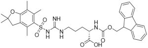 Fmoc-Arg(Pbf)-OH； CAS:154445-77-9 ；Nα-Fmoc-Nω-Pbf-L-精氨酸 产品图片