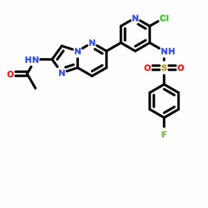 N-(6-(6-氯-5-(4-氟苯基磺酰胺)吡啶-3-基)咪唑并[1,2-b]噠嗪-2-基)乙酰胺；CAS：1162680-13-8