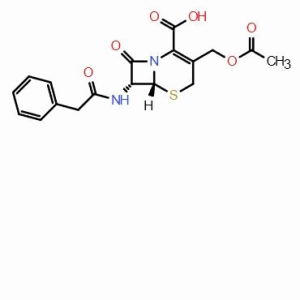 (6R,7R)-3-(乙酰氧基甲基)-8-氧代-7-(2-苯基乙酰氨基)-5-硫雜-1-氮雜雙環[4.2.0]辛-2-烯-2-甲酸；CAS：859-07-4