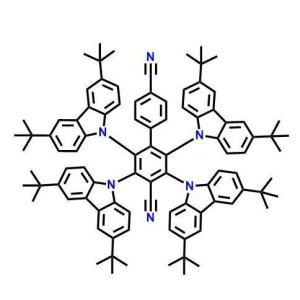 2,3,5,6-四（3,6-二叔丁基-9H-咔唑-9-基）-lI.'-聯(lián)苯I]-4,4'-二腈；CAS：2413165-89-4