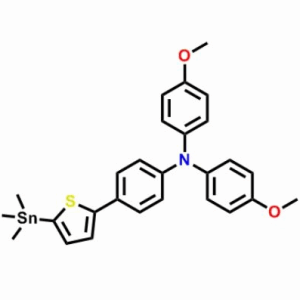 4-甲氧基-N-(4-甲氧苯基)-N-(4-(5-(三甲基錫基)噻吩-2-基)苯基)胺；CAS：3036022-67-7
