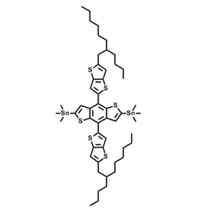 4,8-雙（5-（2-丁基）噻吩并[3,2-b]噻吩-2-基）苯并[1,2-b:4,5-b']噻吩-2,6-二基）雙（三甲基錫烷）;cas：2242422-90-6