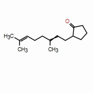 2-(3,7-二甲基-2,6-辛二烯)環戊酮  ; CAS:68133-79-9 自主生產,科研產品,高校/研究所/科研單位先發后付! 大小包裝均可,歡迎咨詢!