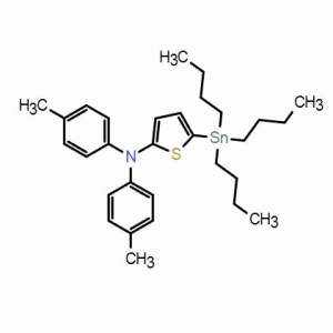 N、 N-二對甲苯-5-（三丁基錫基）-噻吩-2-胺; CAS:1256269-42-7  同系列均可提供，實驗室自主研發，光電/電子材料優勢供應！