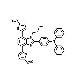 5,5'-（1-丁基-2-（4-（二苯基氨基）苯基）-1H-苯并[d]咪唑-4,7-二基）雙（噻吩-2-甲醛） ; CAS:2044679-39-0 自主生產,科研產品,高校/研究所/科研單位先發后付! COF MOF配體優勢供應!