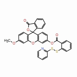 WSP-1 ; 3'-甲氧基-3-氧代-3H-螺[異苯并呋喃-1,9'-氧雜蒽]-6'-基 2-(吡啶-2-基二硫烷基)苯甲酸酯 ; CAS:1352750-34-5 科研產(chǎn)品,高校/研究所/科研單位先發(fā)后付! 大小包裝按需分裝,歡迎咨詢!