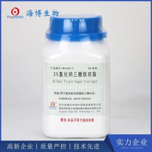 3%氯化钠三糖铁(TSI)琼脂   3%TSI Agar	HB4088-3    250g 产品图片