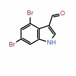 4,6-二溴-1H-吲哚-3-甲醛；CAS：115666-29-0