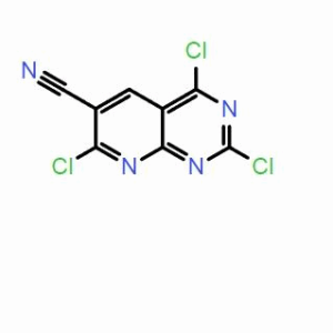 2,4,7-三氯吡啶并[2,3-d]嘧啶-6-甲腈；CAS：117506-01-1