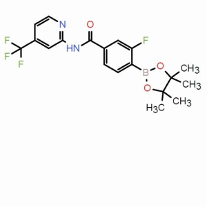2-氟-4-((4-(三氟甲基)吡啶-2-基)氨基甲酰基)苯硼酸頻哪醇酯；CAS：1419221-60-5