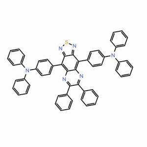 TQ-TPA,4,4'-（6,7-二苯基-[1,2,5]噻二唑并[3,4-g]喹喔啉-4,9-二基）雙（N，N-二苯基苯胺）；CAS：1104196-56-6