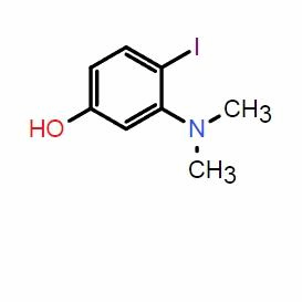 3-(二甲氨基)-4-碘苯酚；CAS：1243344-64-0