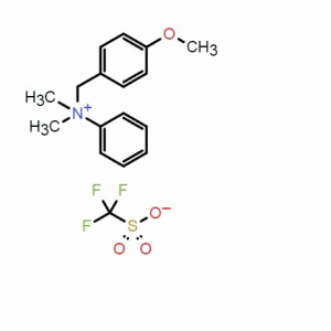 4-甲氧基-N,N-二甲基-N-苯基-苯乙銨三氟甲磺酸鹽；CAS：178953-33-8