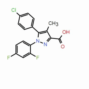 1-(2,4-二氟苯基)-5-對氯苯基-4-甲基-吡唑-3-甲酸；CAS：1633936-22-7