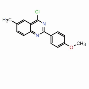 4-氯-2-(4-甲氧苯基)-6-甲基喹唑啉；CAS：885277-22-5