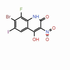 7-溴-8-氟-4-羥基-6-碘-3-硝基喹啉-2(1H)-酮；CAS：2678546-59-1