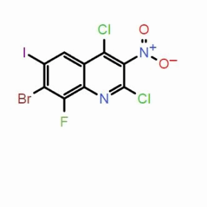 7-溴-2,4-二氯-8-氟-6-碘-3-硝基喹啉；CAS：2667057-58-9