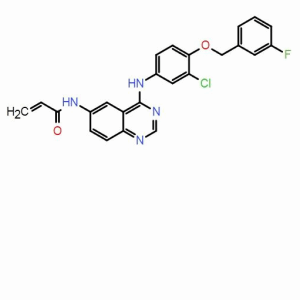 N-(4-((3-氯-4-((3-氟芐基)氧基)苯基)氨基)喹唑啉-6-基)丙烯酰胺；CAS：897383-62-9 