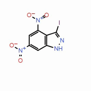 3-碘-4,6-二硝基-1H-吲唑；CAS：885519-43-7