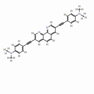 4,4'-((1,10-Phenanthroline-3,8-diyl)bis(ethyne-2,1-diyl))bis(N,N-dimethylaniline)；CAS：250635-23-5