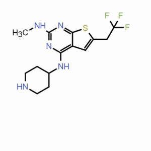 N2-甲基-N4-(4-哌啶基)-6-(2,2,2-三氟乙基)噻吩并[2,3-D]嘧啶-2,4-二胺