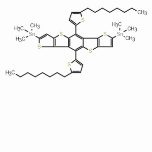 1,1'-[5,10-雙(5-辛基-2-噻吩基)二噻吩并[2,3-d:2',3'-d']苯并[1,2-b:4,5-b']二噻吩-2,7-二基]雙[1,1,1-三甲基錫烷]；CAS：1701403-89-5