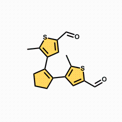 4,4'-(环戊-1-烯-1,2-二基)双(5-甲基噻吩-2-甲醛)CAS号219537-99-2；专业试剂/实验室直销 产品图片