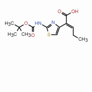 (E)-2-(2-((叔丁氧羰基)氨基)噻唑-4-基)戊-2-烯酸；CAS：159860-40-9