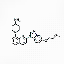 1-(2-(5-(2-甲氧基乙氧基)-1H-苯并[d]咪唑-1-基)喹啉-8-基)哌啶-4-胺CAS号343787-29-1；科研试剂/质量保证