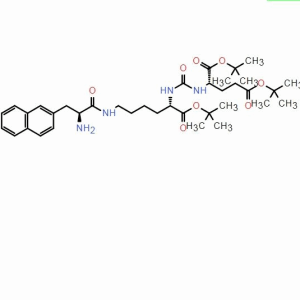 二叔丁基(((S)-6-((S)-2-氨基-3-(萘-2-基)丙酰胺基)-1-(叔丁氧基)-1-氧代己基-2-基)氨基甲酰)-L-谷氨酸; CAS:2367588-01-8