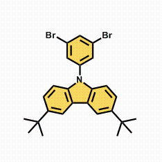 3,6-二叔丁基-9-（3,5-二溴苯基）-9H-咔唑CAS号601454-34-6；科研试剂/咔唑系列优势供应，欢迎咨询！！