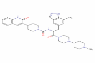 1-Piperidinecarboxamide, 4-(1,2-dihydro-2-oxo-3-quinolinyl)-N-[(1R)-1-[(7-methyl-1H-indazol-5-yl)methyl]-2-[4-(1-methyl-4-piperidinyl)-1-piperazinyl]-2-oxoethyl]- 1337918-83-8