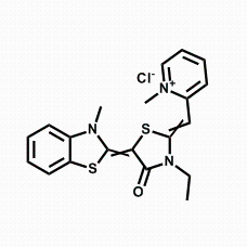 2-((3-乙基-5-(3-甲基苯并[d]噻唑-2(3H)-亚基)-4-氧代噻唑烷-2-亚基)甲基)-1-甲基吡啶-1-鎓氯化物CAS号409086-68-6；科研试剂优势供应/欢迎咨询！