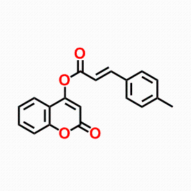 α-Glucosidase-IN-4；2-氧代-2H-苯并吡喃-4-基 (E)-3-(对甲苯基)丙烯酸酯；CAS：2410538-67-7  高校及研究所，先发后付，质量保证！！！