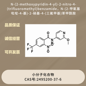 N-(2-甲氧基吡啶-4-基)-2-硝基-4-(三氟甲基)苯甲酰胺  CAS号：2495200-37-6 产品图片